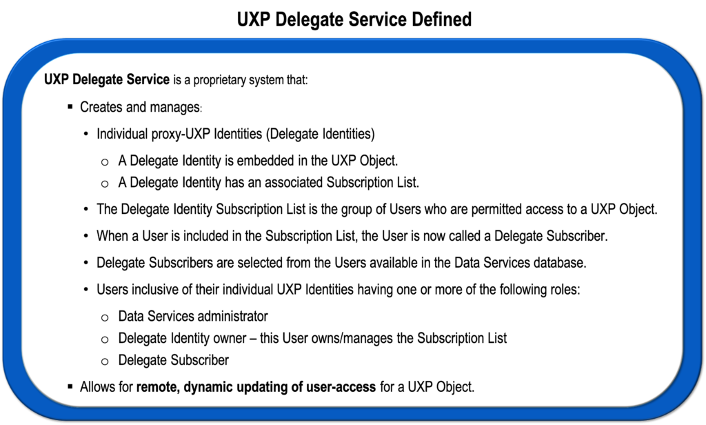 delegate services defined table