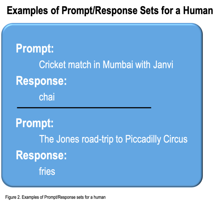 examples of prompt/response sets for a human